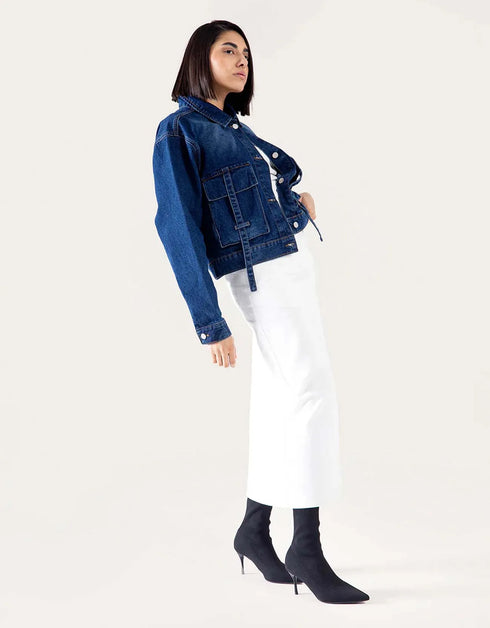 DENIM MIDI SKIRT